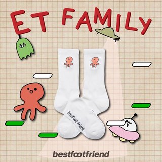 BEST FOOT FRIEND BF24001-RD ET FAMILY ET家族 BFF 中筒襪 小腿襪 (紅色)