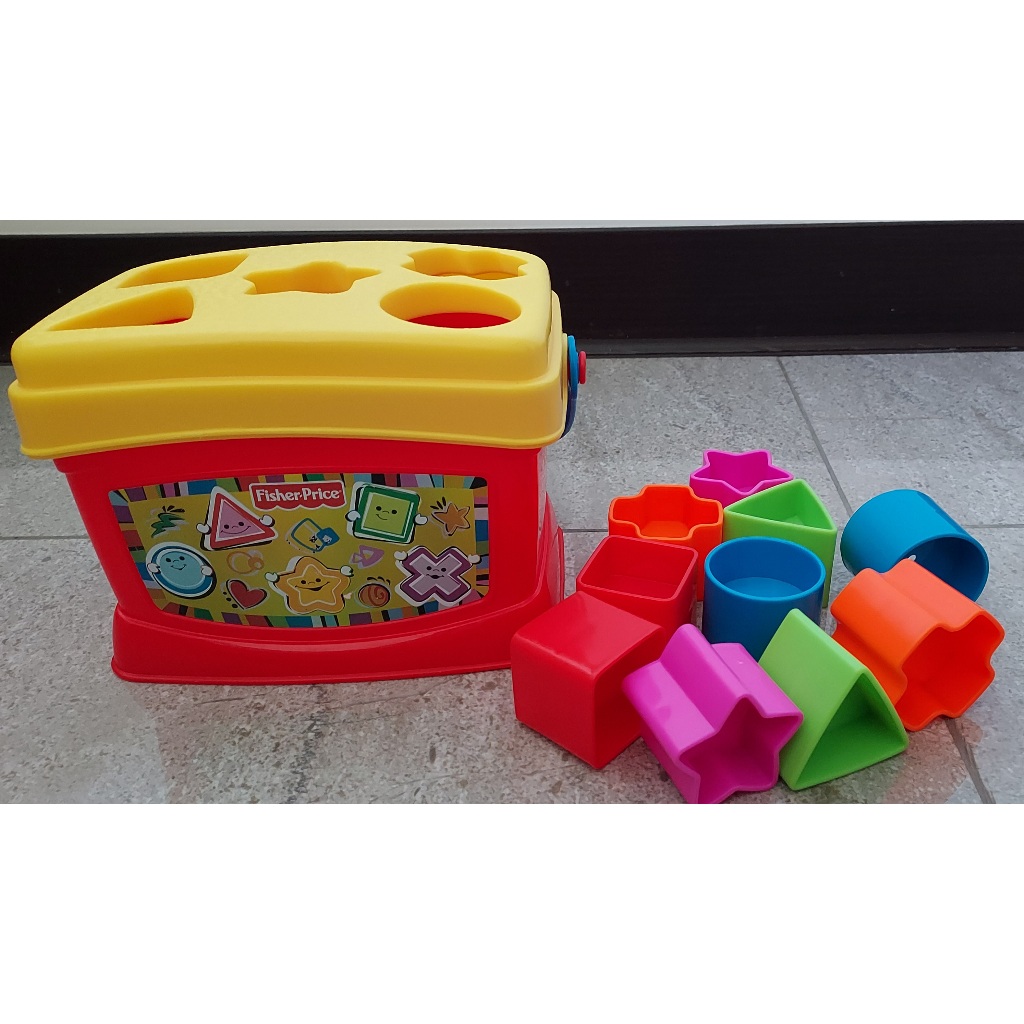 (二手玩具) 費雪 Fisher price 寶寶積木盒 益智玩具 嬰兒玩具 / 8成新