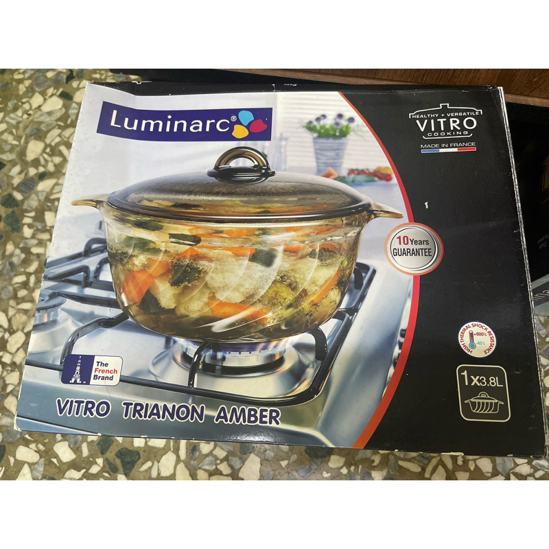 Luminarc 法國 樂美雅微晶炫彩透明鍋 3.8L