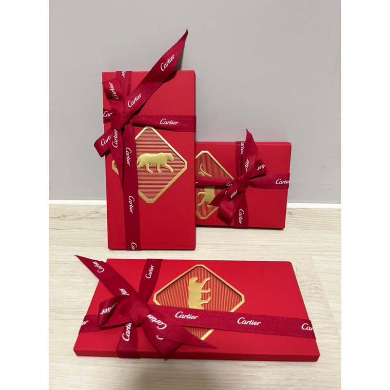 卡地亞 Cartier 紅包袋 盒裝+美麗蝴蝶結(10入)