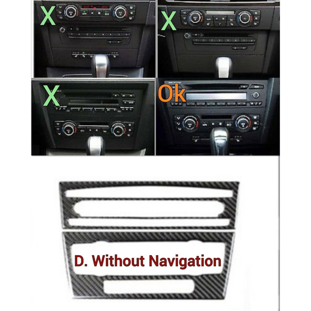 一套2件 中控音響空調控制面板 D款 貼片 真碳纖維 寶馬 BMW E90 E91 E92 E93 06-13 汽車內飾