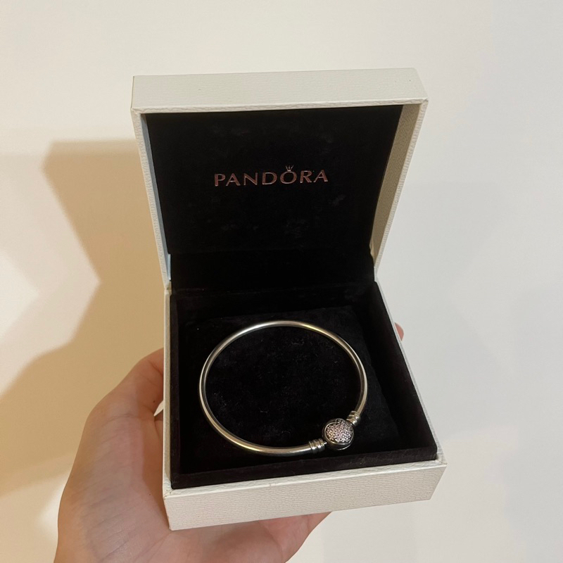 Pandora紫色愛心硬環