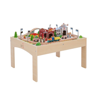 Teamson木製小火車軌道遊戲桌組 兒童遊戲桌 實木遊戲桌