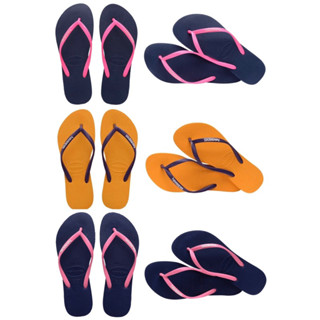現貨 巴西人字拖Havaianas 女款Slim logo popup/黃紫/ 藍粉