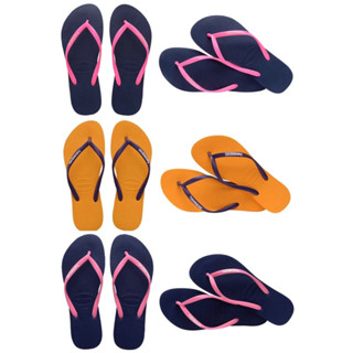 現貨 巴西人字拖Havaianas 女款Slim logo popup/黃紫/ 藍粉/藍螢光粉