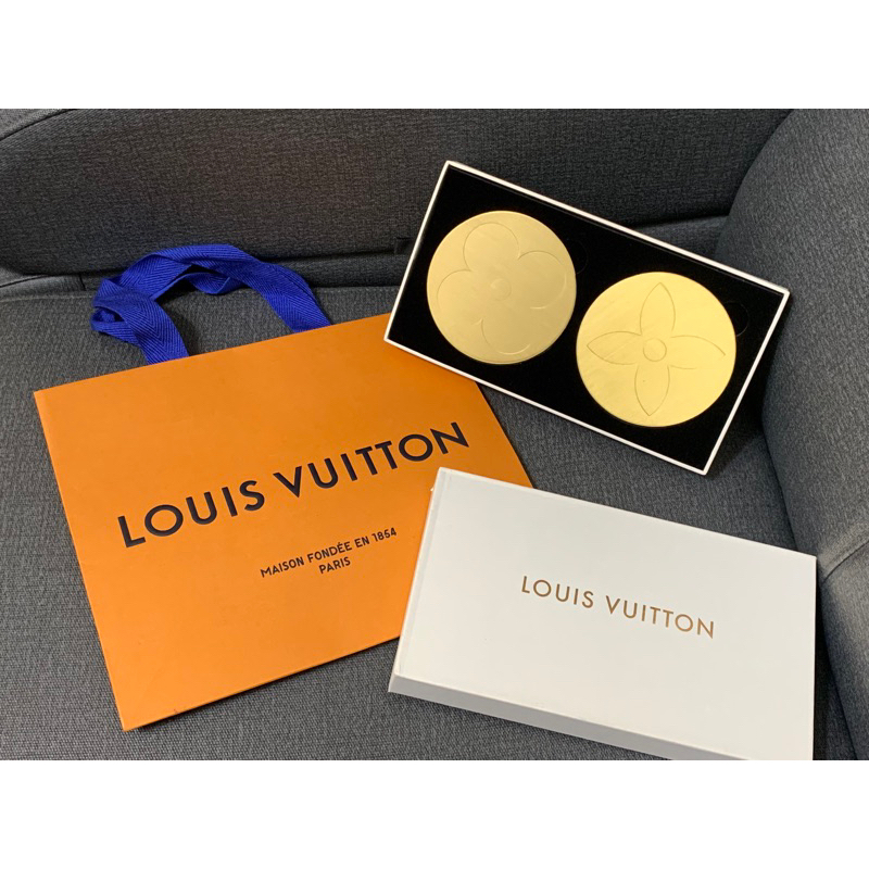 Louis Vuitton LOUIS VUITTON路易威登LV 經典Monogram老花LOGO金屬杯墊套組