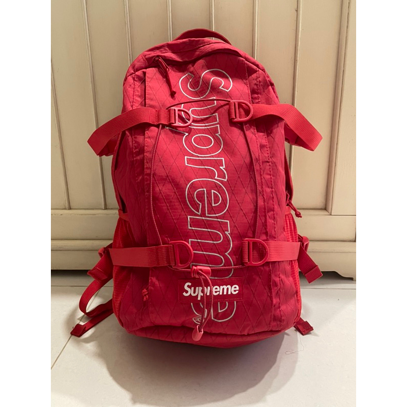 二手美潮」supreme 紅色後背包 2018AW Supreme 45th Backpack 包