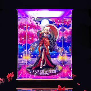 《Yao 挖寶趣》角川 FATE FGO 黑貞德 Saber Alter 和服ver. 黑呆 PVC公仔 專用展示盒