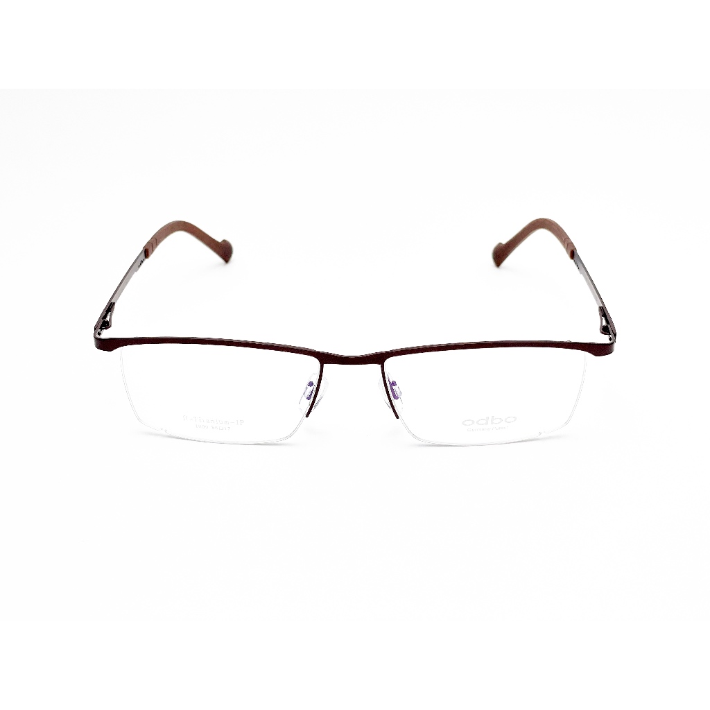 【全新特價】odbo 鈦金屬光學眼鏡鏡框 1809 C3E 消光咖啡色 輕量化無螺絲設計