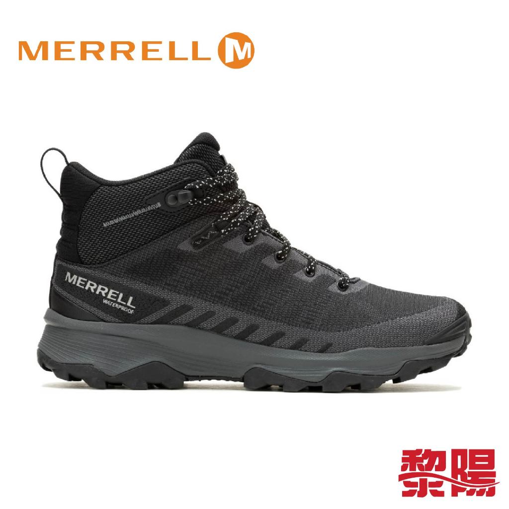 MERRELL 美國 SPEED ECO MID WATERPROOF 中筒防水健行鞋 黑 男款 32ML037537