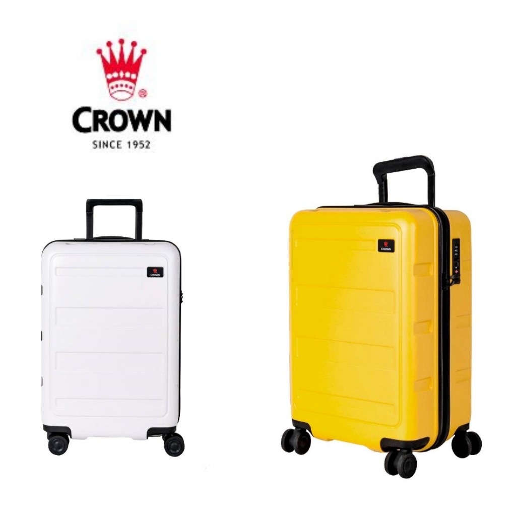 CROWN 熱賣款 26吋 2/8分防盜拉鍊 輕量PC箱 旅行箱/行李箱-2色 CF1783