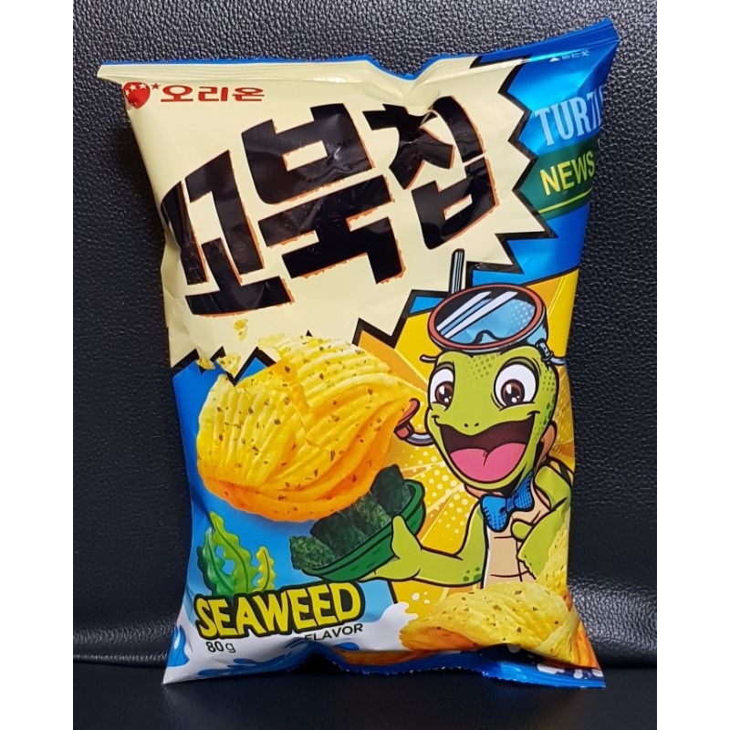 《超便宜》韓國好麗友 烏龜玉米脆片 海苔味 80g
