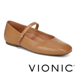 【VIONIC 法歐尼】Alameda愛拉米達 現代方頭皮革升級款瑪莉珍鞋平底鞋淑女鞋娃娃鞋