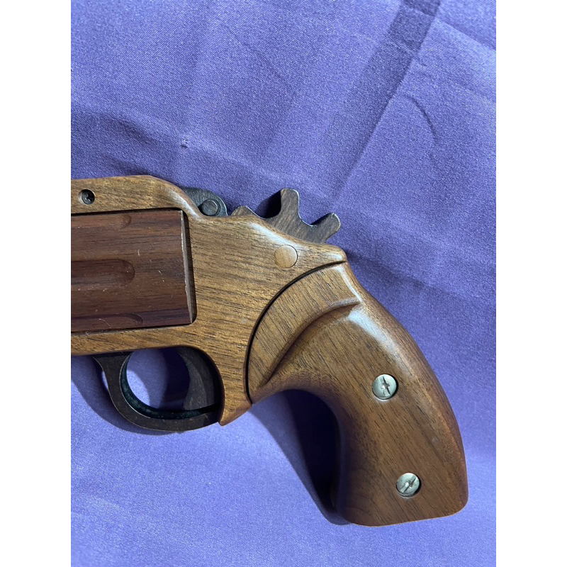 老日本製/民俗玩具/實木/模型玩具槍/橡皮筋槍