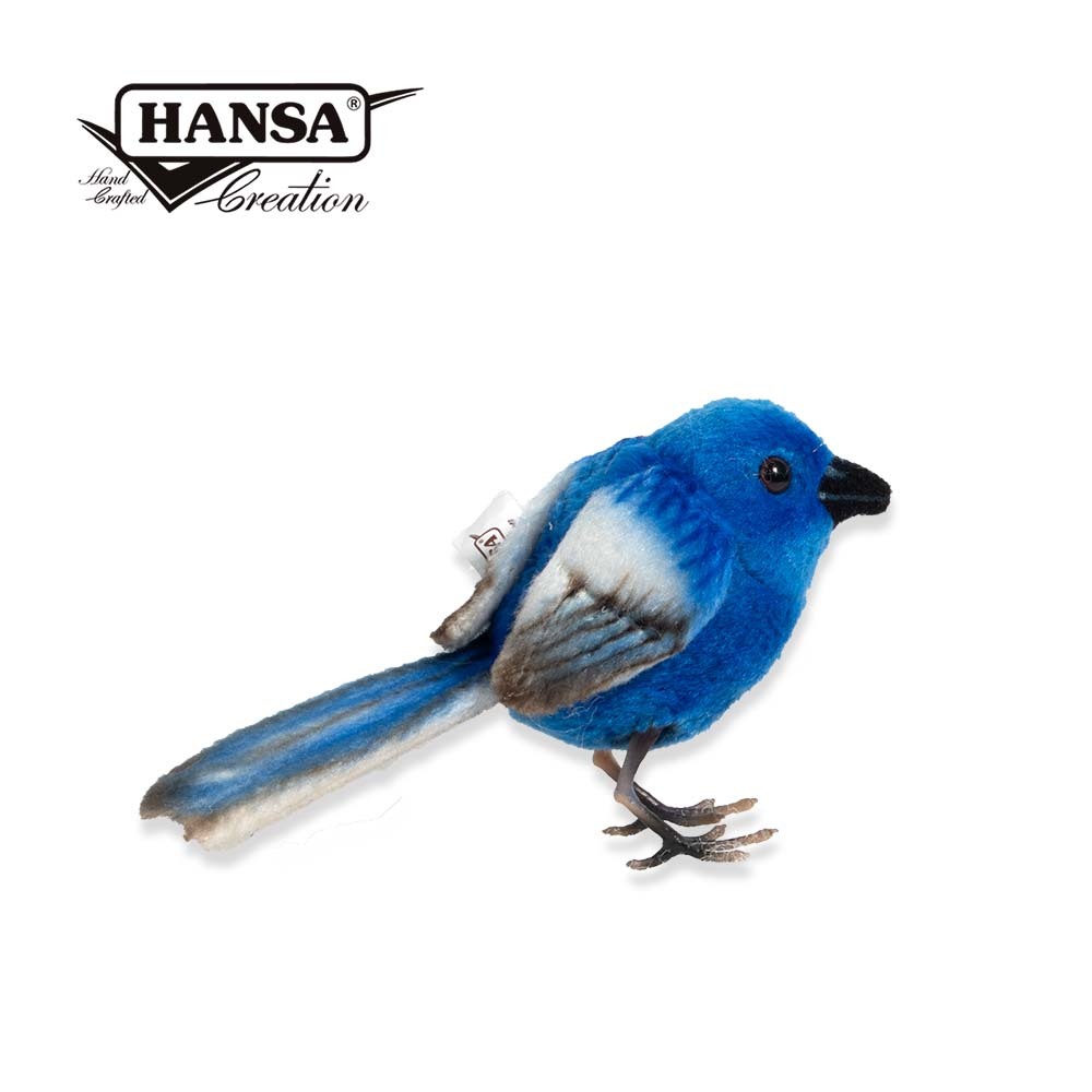 Hansa 8409-藍白細尾鷯鶯13公分長