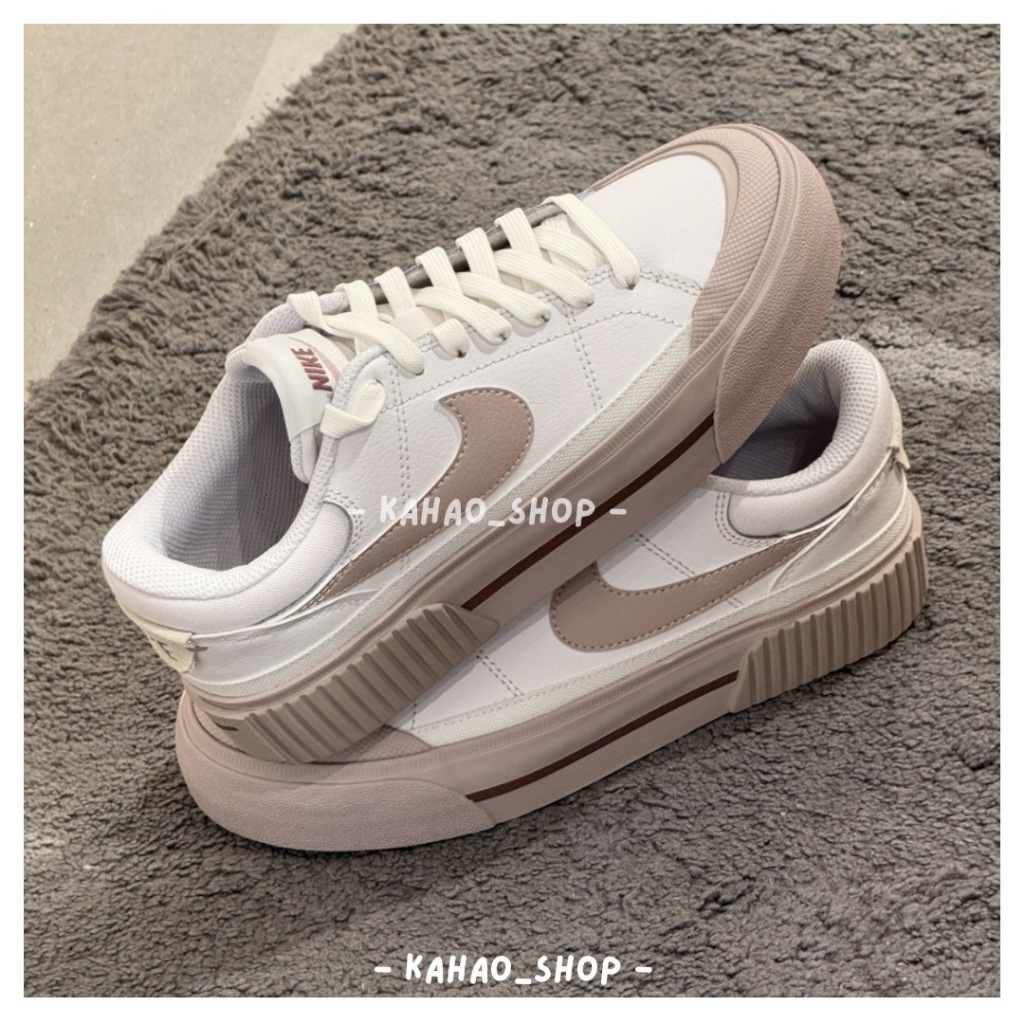 KAHAP_SHOP｜NIKE COURT LEGACY LIFT 白淡紫 增高 厚底 休閒 女鞋 DM7590-105