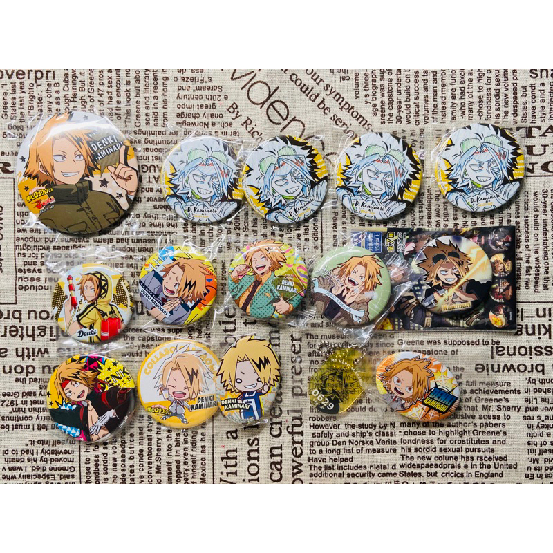 不只首圖8/13更新 我的英雄學院 我英 上鳴電氣 上鳴 日版 原畫展 壓克力徽章 軟膠 大徽章 徽章 豆眼 萬聖節