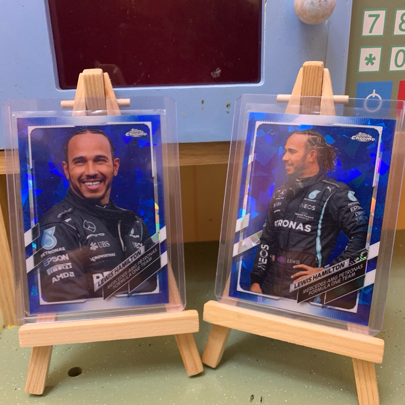 Topps chrome F1 賓士車隊 Lewis Hamilton 專區 銀亮特卡 藍寶石