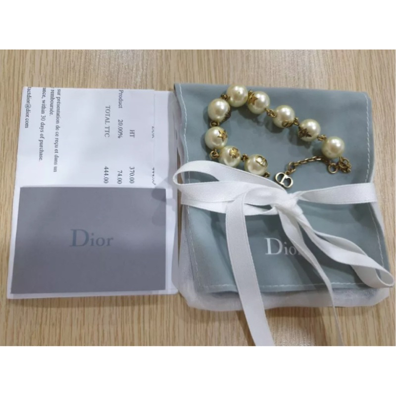 Dior 金屬綴飾珍珠手鍊