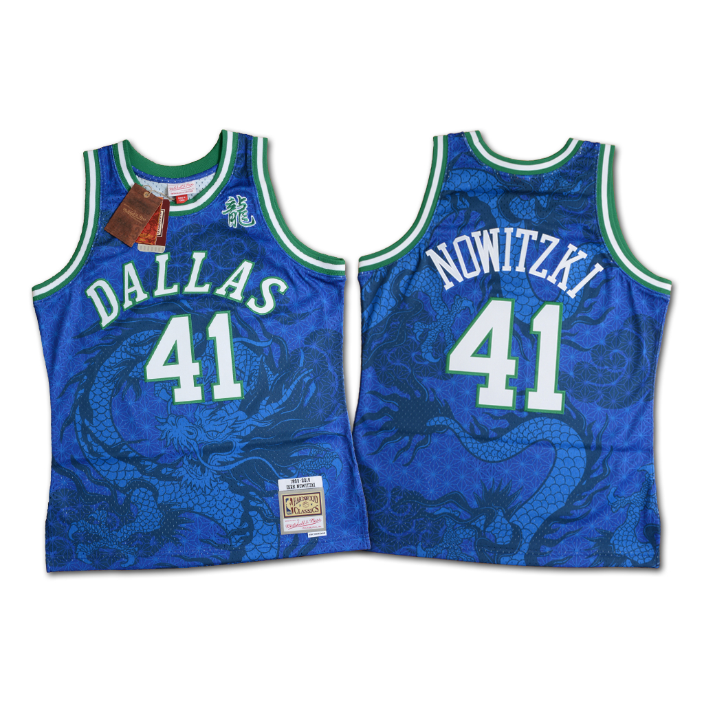 Mitchell &amp; Ness NBA 達拉斯獨行俠隊 Dirk Nowitzki 中國新年 Swingman 球衣