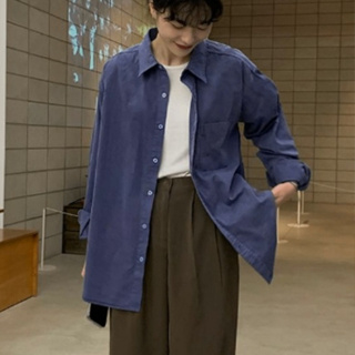 【Metanoia】🇰🇷韓製 翻領素色長袖襯衫 男女可穿