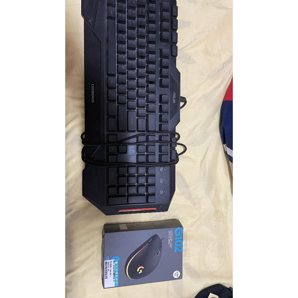 ASUS 華碩 Cerberus Keyboard 薄膜式鍵盤+羅技g102