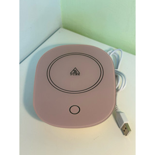 全新 可刷卡 USB 重力感應恆溫加熱保暖杯墊 粉色 保溫杯墊