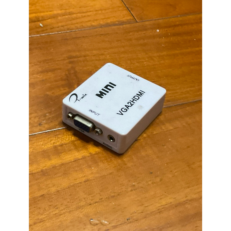 VGA 轉 HDMI 轉接盒 含3.5mm音訊輸入 附USB充電線 VGA2HDMI 環島科技