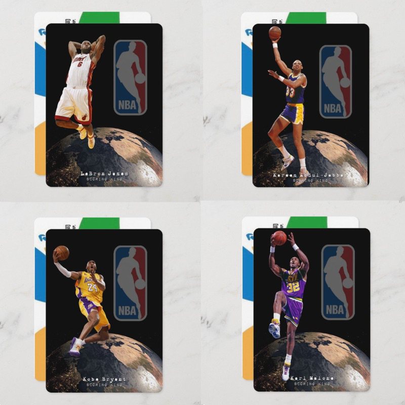 NBA”地表最強系列”超級得分王 悠遊卡(實體悠遊卡) Kobe Karl Malone Doncic 張伯倫 Melo