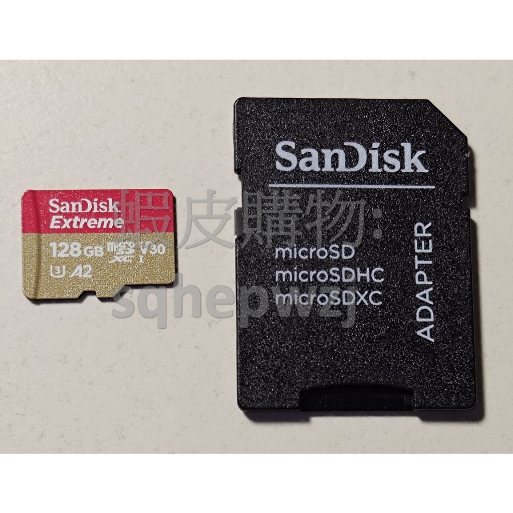 【二手】 SanDisk Extreme SD 卡 記憶卡 128G 128GB U3 V30 A2 microSD