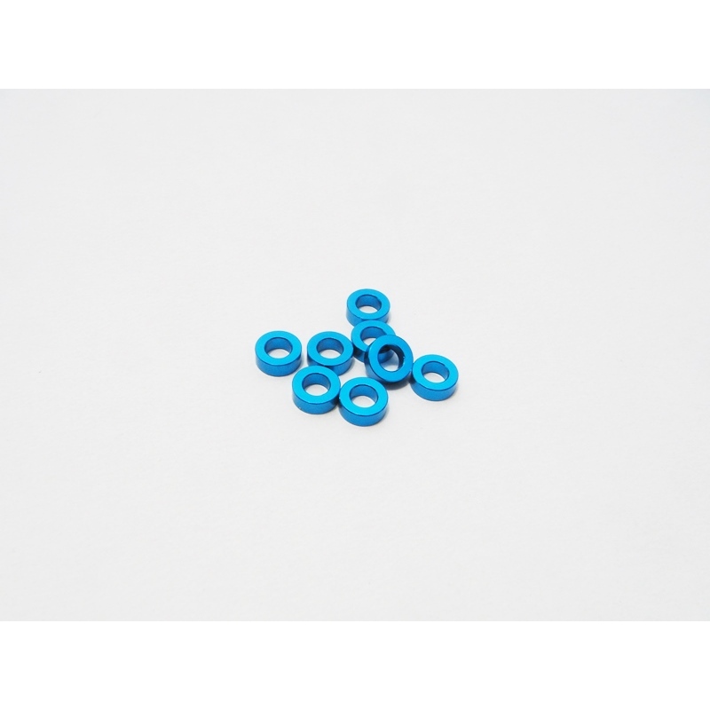 boyshobby HIRO SEIKO 48466 3mm鋁合金墊片厚度2.0t T藍色(8入)