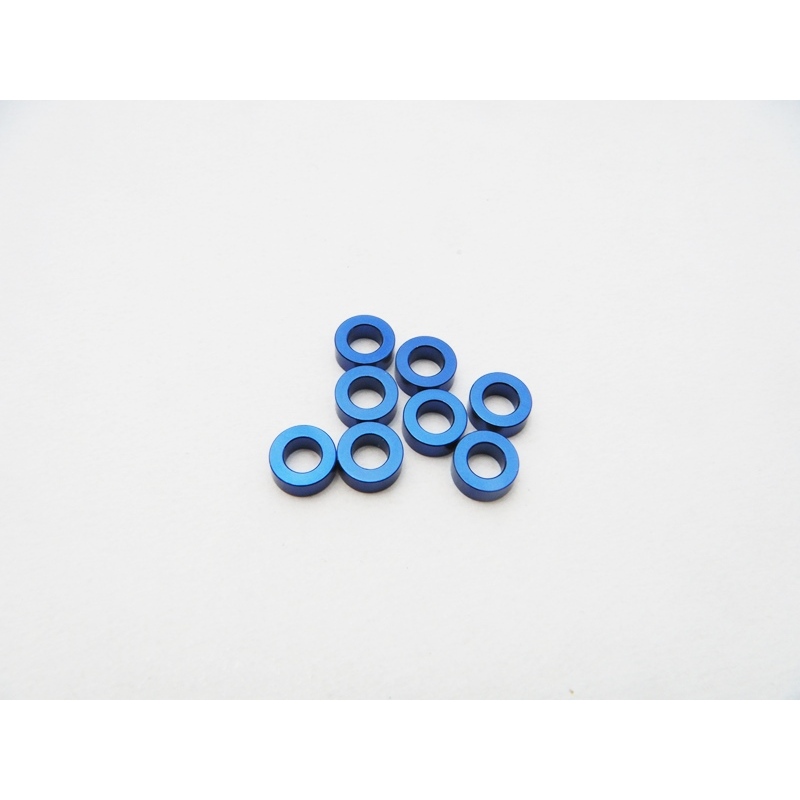 boyshobby HIRO SEIKO 48467 3mm鋁合金墊片厚度2.0t Y藍色(8入)