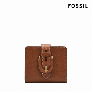 【FOSSIL 官方旗艦館】Harwell 真皮馬鞍釦短夾-咖啡色 SL10029200