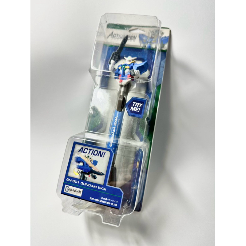 日貨 機動戰士 鋼彈 筆 藍 原子筆 玩偶筆 裝飾筆 可動筆 圓珠筆 黑筆 機器人正版