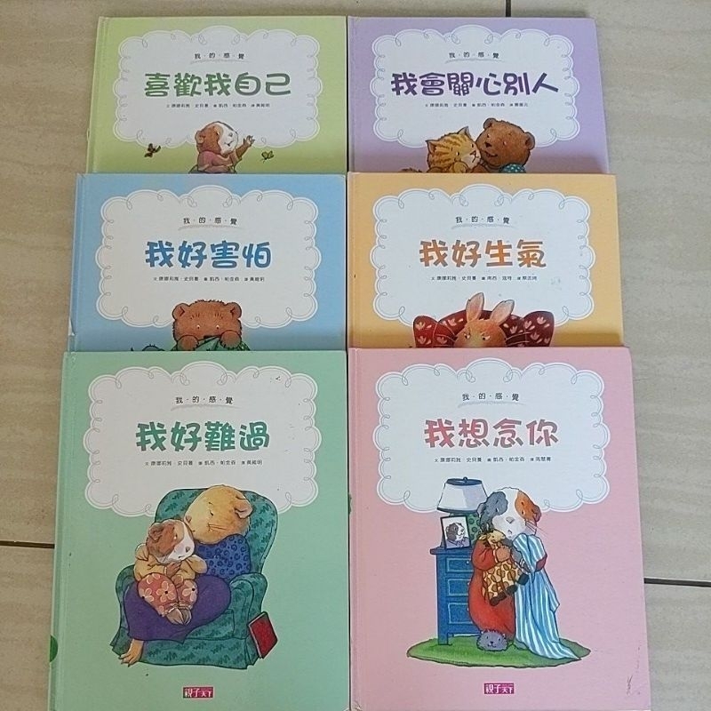 親子天下出版 兒童故事彩色繪本 我的感覺系列共6本 繁體注音 中英文圖文說明內容