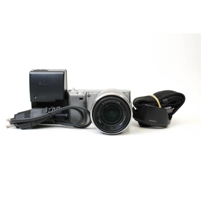 【台南橙市3C】 Sony NEX 5 銀 + 18-55mm 單鏡組 二手 單眼相機 #83377