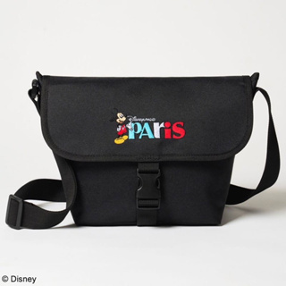 日雜附錄 迪士尼 米奇 PARIS 巴黎黑色 小物收納包 側背包 運動包 斜挎郵差包 Disney