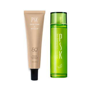 PSK｜零油光清爽美肌組(淨顏控油平衡化妝水150ml+純物理全能潤色隔離霜35ml 單入) 全新 公司貨