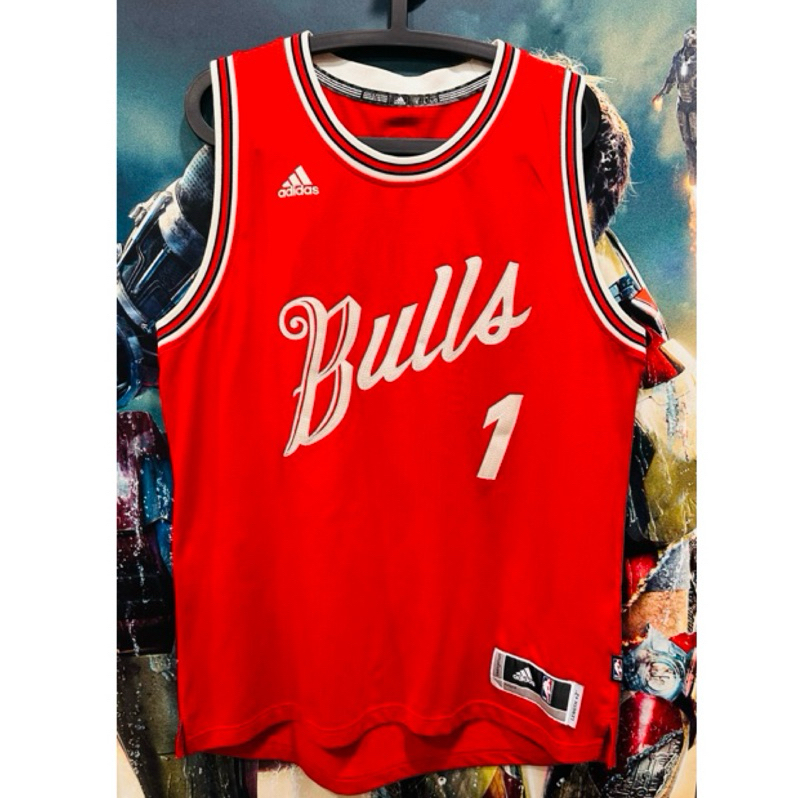 NBA 球衣 Adidas 籃球衣 SW L號 Rose 玫瑰 飆風玫瑰 聖誕節 電繡