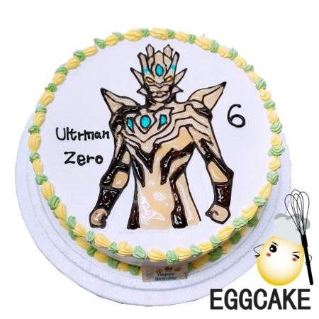 【艾格創意蛋糕】 ★ ★ 手繪黃金賽羅奧特曼   手繪蛋糕   奶油蛋糕 生日蛋糕 造型蛋糕  超人力霸王蛋糕