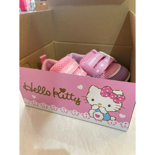 Hello Kitty童鞋 13cm兒童鞋 透氣輕量減壓抗菌防臭休閒學步鞋-紫粉色
