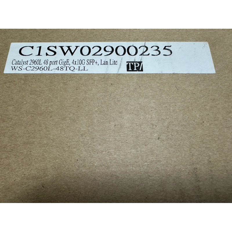 思科 Cisco WS-C2960L-48TQ-LL 可堆疊智慧型 網管交換器(全新未拆)