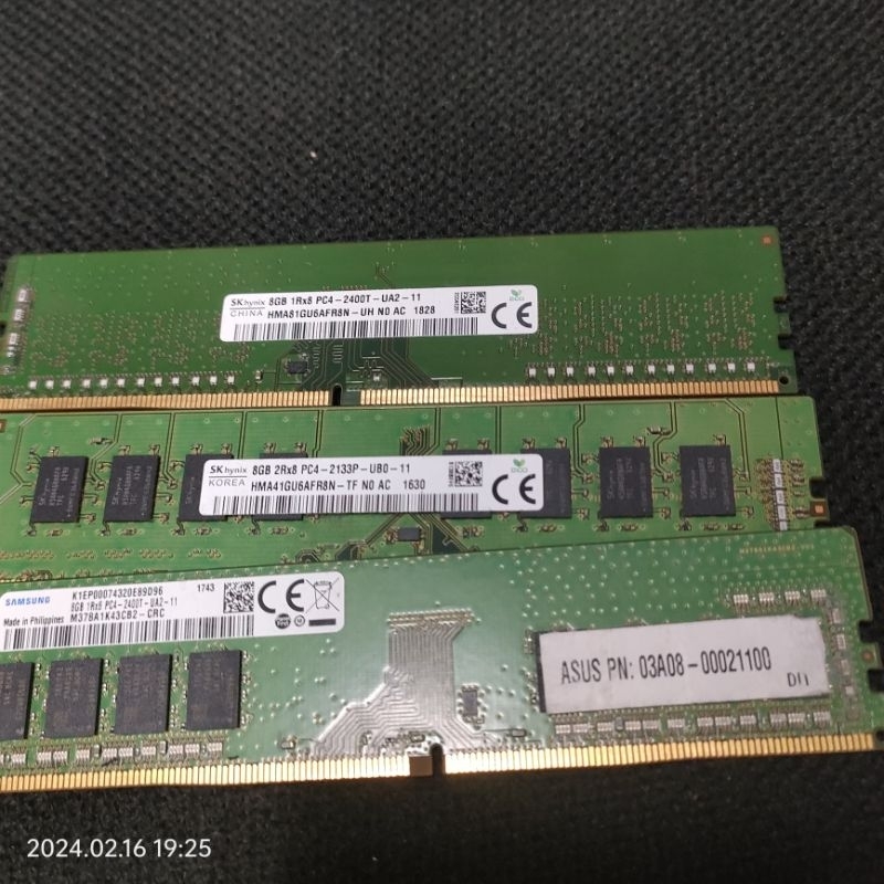 二手RAM記憶體DDR4-8G品牌隨機/指定出貨