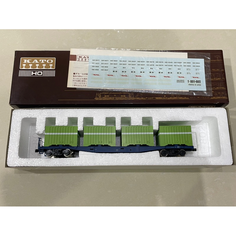 KATO 1-801  コキ 10000 貨櫃板車 HO規 鐵道模型
