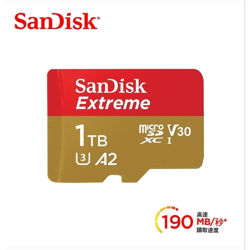 （原廠終身保） SanDisk Extreme microSD 1TB Steam Deck rog ally