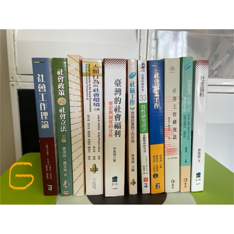 ［二手書］社會工作用書（社會福利/社區工作/個案管理/社工/社會行政/社會政策/社會工作研究法/心理學/經濟學/）