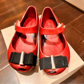 Mini Melissa +Jason Wu 香香鞋-酒紅色娃娃鞋(USA 8)