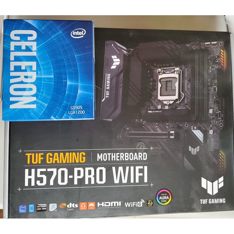 半套Intel G5905+ASUS H570 PRO WiFi+美光4G RAM NCC：CCAH18LP3520T2