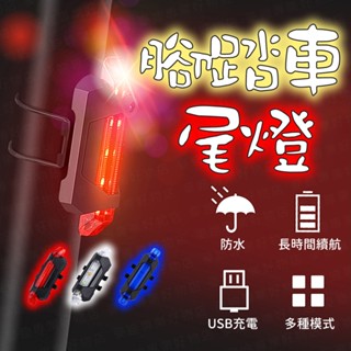臺灣出貨🔥腳踏車尾燈 USB充電尾燈 車尾燈 警示燈 夜行燈 騎行燈 安全燈 充電尾燈 自行車尾燈 自行車充電尾燈