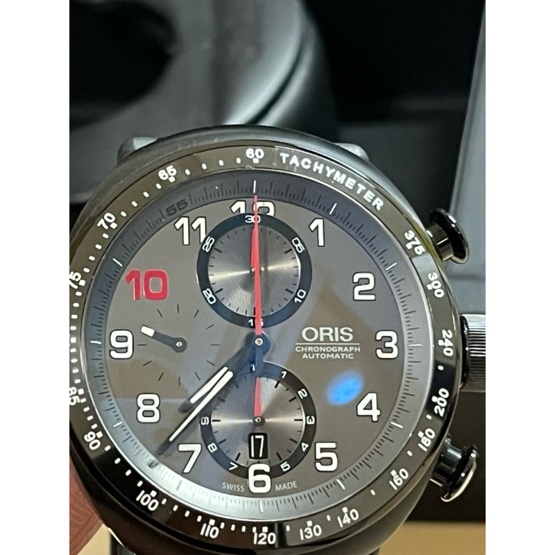 ORIS 機械計時碼錶Darryl O Young限量版灰色錶盤黑色橡膠